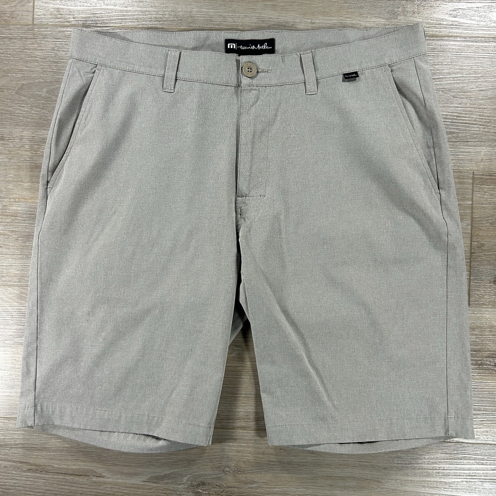 Travis Mathew Men's Gray Performance Golf Shorts 36